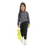 Conjunto Moleton Infantil Feminino Moda Inverno Moletinho