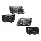 2 Faros Cromado Cuarto Blanco Dfzn Jetta A4 2002 2003 2004