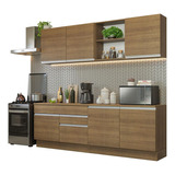 Mueble De Cocina Completo 240cm Rústico/blanco Glamy Madesa 06