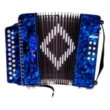 Acordeon A Botonera  21 Tonos  8 Bajos Corelli Nhc2108- Azul