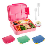 Lonchera Bento X5 Compartimientos + Porta Salsas + Cubiertos