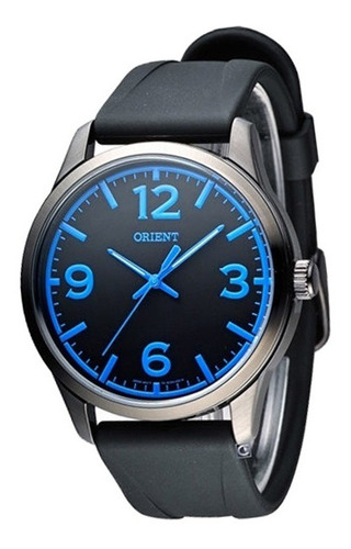 Reloj Orient Hombre Caucho Negro Azul Fqc0u006b0 