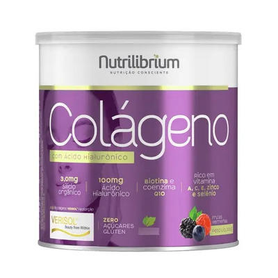 Colágeno Verisol Ácido Hialurônico Silício Orgânico Coq-10 Sabor Frutas Vermelhas | MercadoLivre