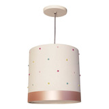 Lustre Pendente Infantil Pérolas Coloridas - 25x25 Branco Bivolt