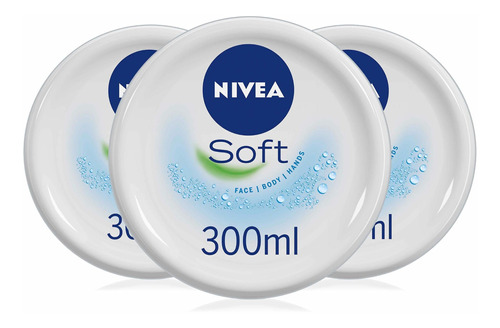 Nivea Soft Pack De 3 (3 X 10.1 fl Oz), Una Crema Hidratante