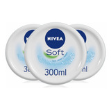 Nivea Soft Pack De 3 (3 X 10.1 fl Oz), Una Crema Hidratante