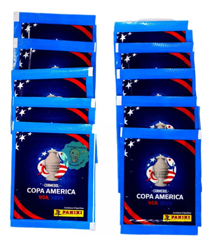 10 Sobres Copa América Usa 2024 (50 Estampas) Panini Oferta