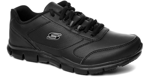 Tenis Skechers 77221 Negro Unisex Comodo Ligero Antiderrapan