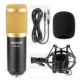 Microfone Condensador Bm800 Profissional Preto/dourado Lives