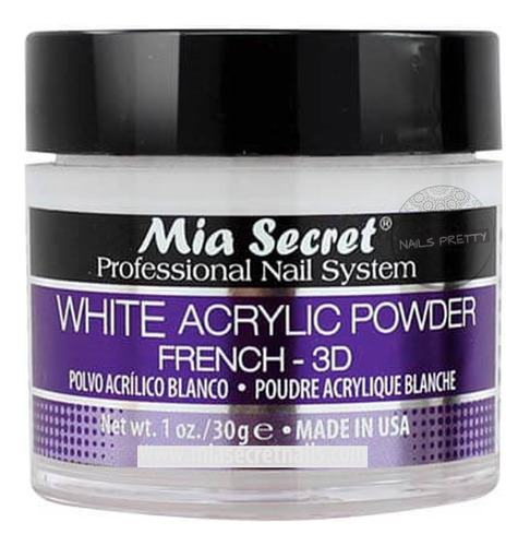 Mia Secret Polvo Acrilico White/blanco 30gr Esculpidas Color White