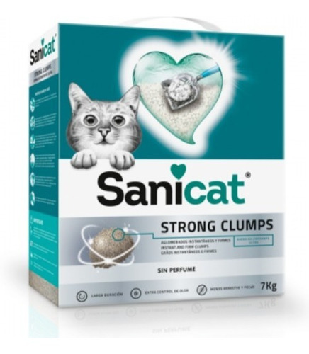 Arena Gato Sanitaria Sanicat Ultra Aglutinante 7kg Premium