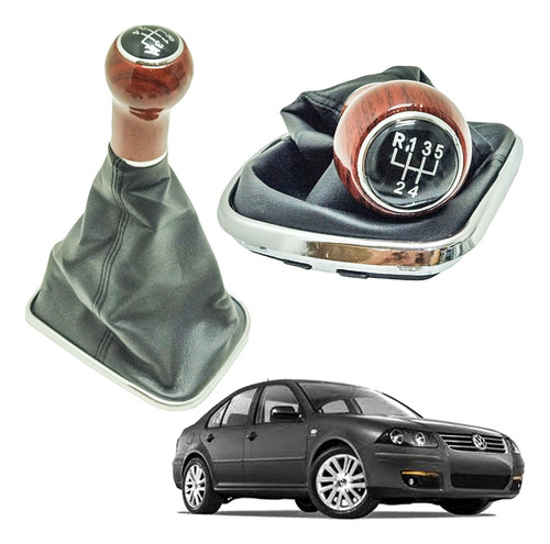 Perilla Con Funda Y Base Jetta A4, Golf A4, Negra/madera