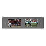 Monitor Doble Profesional Para Rack 7 Full-hd Sd /sdi /hdmi