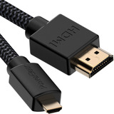 Cable Adaptador Micro Hdmi A Hdmi 3 Pies 4k  60hz Con E...