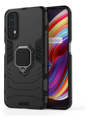 Funda De Teléfono Para Oppo Realme Con 7 Anillos Para Dedos,