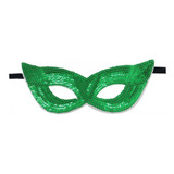 2 Glitter Masquerade Mask Half Face Cosplay Disfraces Verde