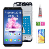 1 Pantalla Lcd Y Marco For P Smart 2018 Fig-lx1/la1/lx2