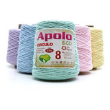 Kit Barbante Apolo Eco Nº08 600g Tom Pastel - 5 Cores