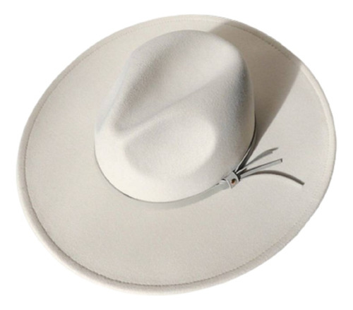 Sombrero Fieltro De Paño Con Tira Nudo De Eco Cuero Unisex