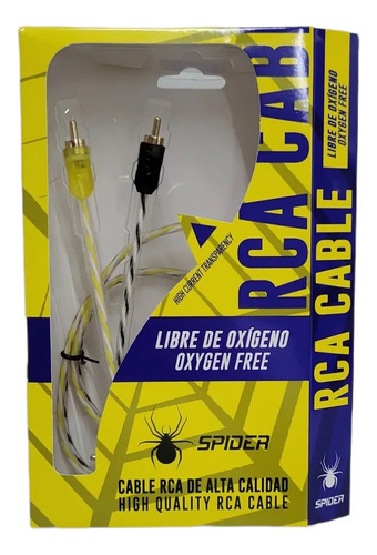 Par De Cables Silicon Rca 22 Cm  1 Hembra A 2 Machos Spider