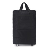 Bolso Negro Expandible Check In Tamaño Grande 5 Ruedas