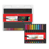 Caneta Brush Pen + Lápis De Cor Super Soft 50 Faber Castell