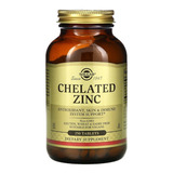 Solgar Chelated Zinc Quelatado 22mg 250tabs Sabor Neutro