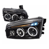 Dodge Charger 2005 2010 Juego Faros Ojo Angel Led 2007 2008