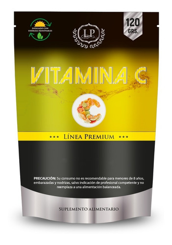 Vitamina C Pura En Polvo, Calidad Premium X 120 Gramos,
