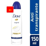 Antitranspirante Dove Fragnacia Original 150cc X 3 Unidades