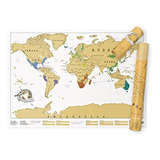 Mapa Mundial Para Raspar, Original Y Personalizado