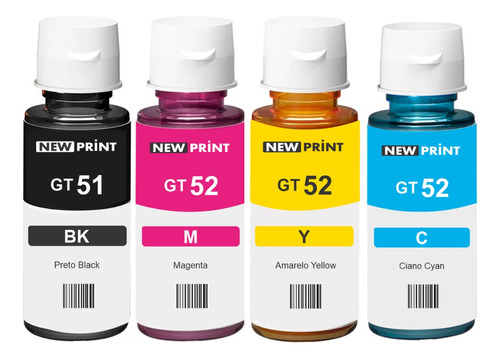 Kit 4 Tinta Compatível Para Hp Smart Tank 517 532 617 674