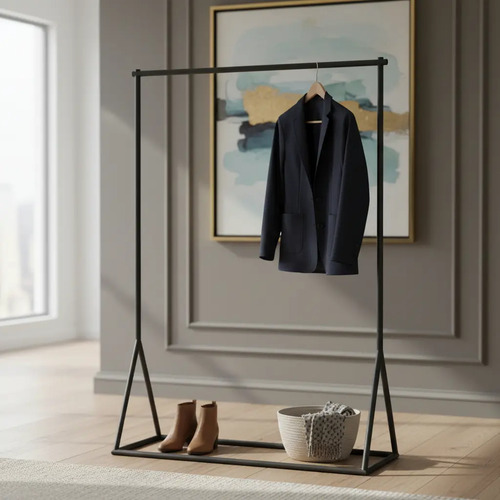 Rack Para Ropa Negro Triángulo Exhibidor 1.80cm