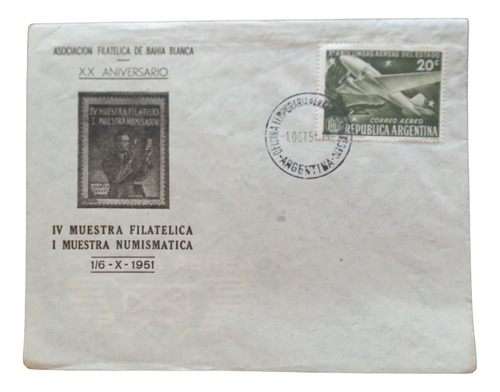 Iv Muestra Fil. - I Muestra Numismatica Bahia Blanca 1951