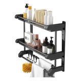 Colgador De Baño Negro Para Colgar Accesorios De Cocina, 60