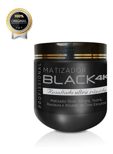 Cinza Platinado Matizador Black 500g Matiza Ultra Rapido