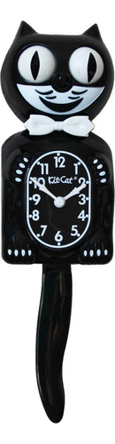 Kit Cat Reloj De Pared Clasico Con Forma De Gato  Color Neg