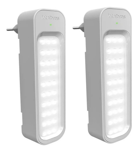 2 Luminaria De Emergência Intelbras Autonôma Lea 150 Branca 