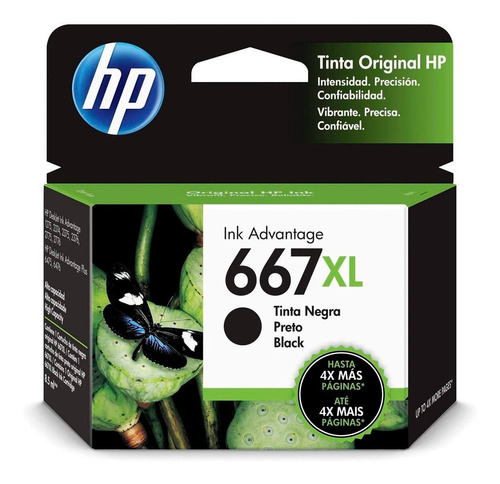 Cartucho Hp 667 Xl Negro Original P/ 1275 2374 2375 2775