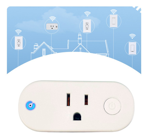 Enchufe Inteligente Wifi Smart Plug Alexa Google Home Color Blanco