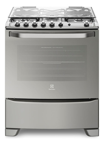 Cocina Electrolux 76-gsr 5 Hornallas Ac/inox,grill, Tapa Vid