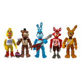 Five Nights At Freddys 5 Pcs Juguetes Articulados Con Luz