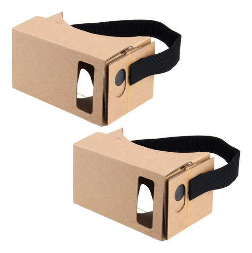 Google Cardboard,2 Pack Vr Headsets,diy 3d Glasses Cardboar.