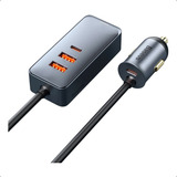 Cargador De Auto Multi Puerto Usb Tipo C 120 W Carga Rápida