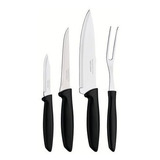 Faca Boa De Corte Para Carne Cozinha Churrasco Gourmet 4pcs