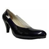 Tacones Dama Elegante Negro Zapato Mujer Coctel Alto Calzado