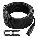 Cable De Micrófono Balanceado Xlr 25 Pies Elecan