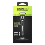 Gillette Labs Kit Exfoliating 3 Lâminas Suporte Magnético