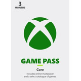 Xbox Game Pass Core Código De 3 Meses