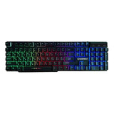 Teclado Gamer Gamemax K207br Led Usb Abnt - Preto Idioma Português Brasil